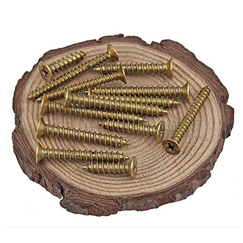 BOZONLI Brass Wood Screws Self Tapping Screws Phillips Flat Head Screws M3×12mm, 30 pcs - Image 4