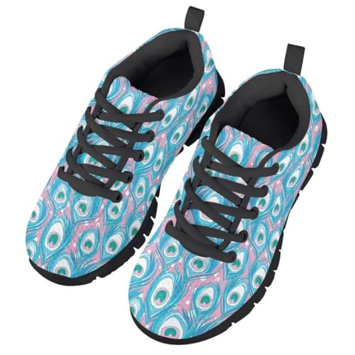 Cute Girls Shoes Lightweight Breathable Running Shoes Lace Up Walking Tennis Sneakers Black Sole4