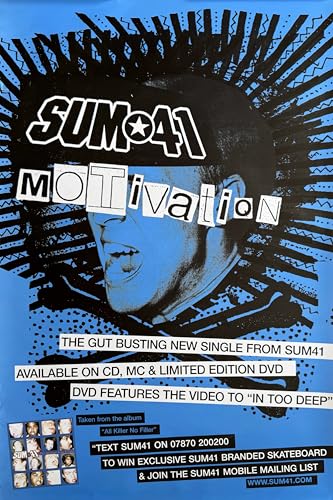 Affiche Sum 41 Motivation grand poster chambre musique 51x76