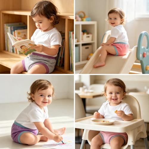 Image of BIG ELEPHANT Toddler Training Pants, Soft Cotton Absorbent Training Underwear for Baby Boys & Girls