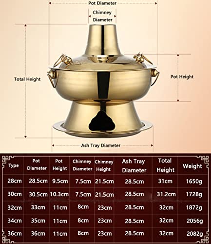 Olla caliente de cobre tradicional china 30cm miniatura 7