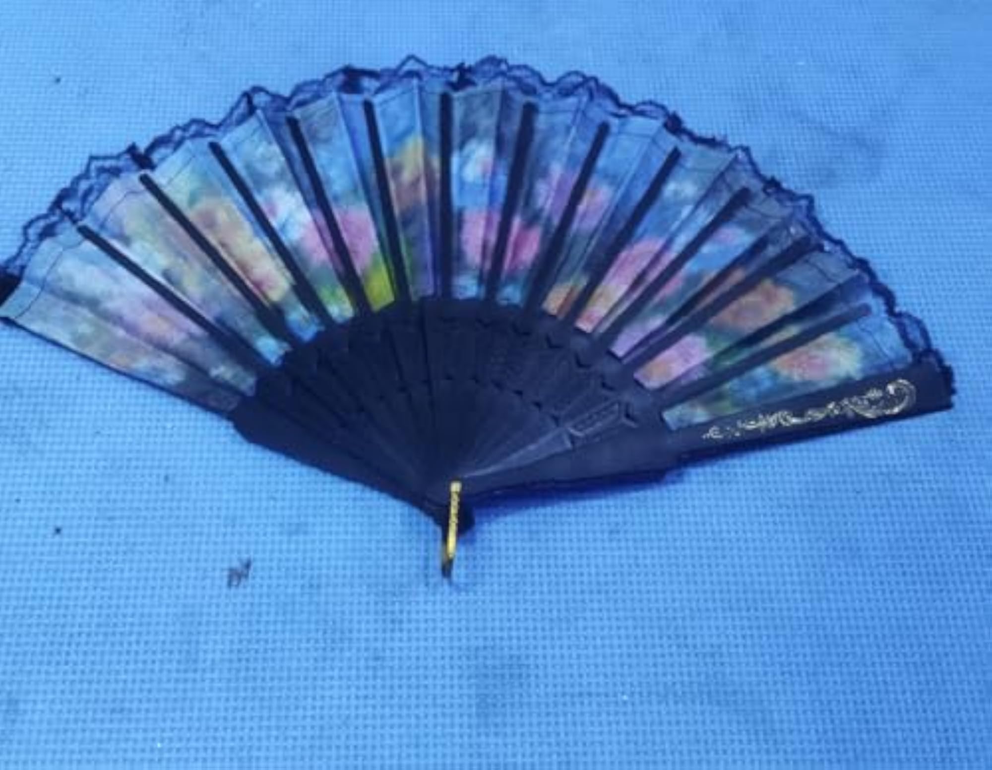 Handheld Folding Fans with Fabric Sleeve