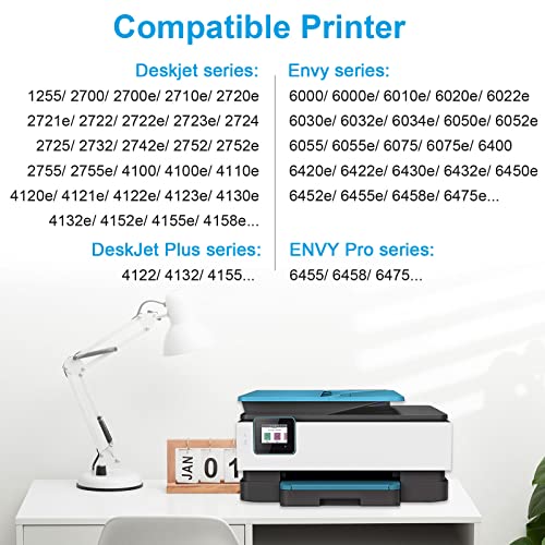 67Xl Black/Tri-Color High Yield Ink Cartridge Combo Pack | Works For Hp Deskjet 2700, 2755E, 4155E, 4100 Series, For Hp Envy 6000, 6400, 6055E Series Printer #TOP1