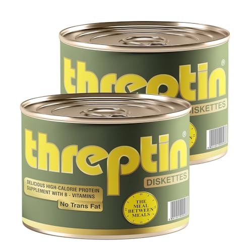Image of Threptin Protein Diskettes| Healthy for Men and Women - 275g, High Protein Diskette enriched, Essential Vitamins, Minerals and Antioxidant -Vanilla Flavor|100% Veg Pack of 2