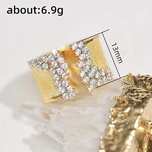 Bague en Or 14 carats avec Micro Zircons et Petits Diamants - 4