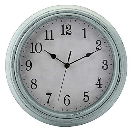Jucoan 12 Inch Vintage Wall Clock, Silent Non Ticking Round Clock Battery Operated, Rustic product