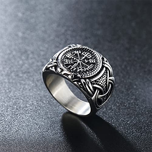 Bague acier titane hommes alliance scandinave robuste - 3
