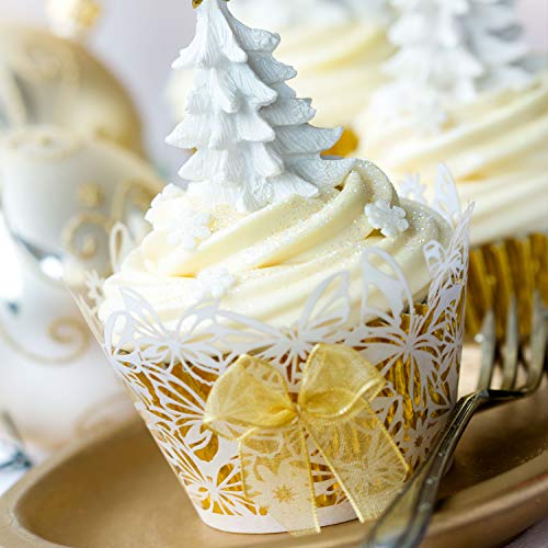 Image of Sumind 400 Pcs Mini Foil Cupcake Liners Holiday Baking Cups, Gold