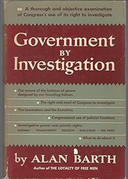 Hardcover Government by investigation Book