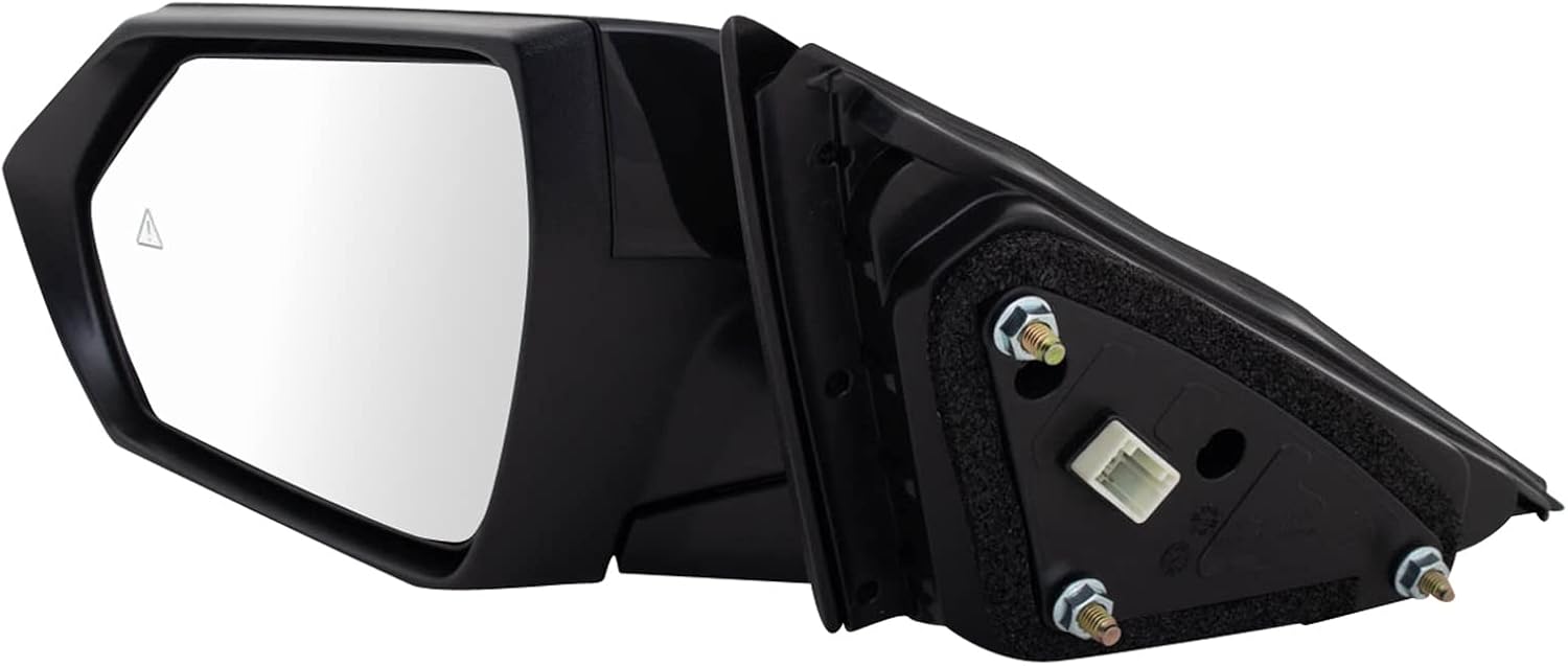 TRQ Driver Side Power Mirror without Heat Smooth Black Compatible with 2021-2023 Hyundai Elantra HY1320278 HY1320283