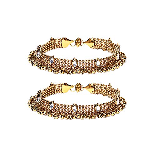 YouBella Fashion Jewellery Traditional Gold Plated Stylish Anklet...