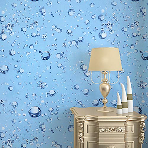 wolpin Wall Stickers Wallpaper Decal (45 x 300 cm) DIY PVC Self-Adhesive Bubbles, Kids Room, Lamination Paper, Office, Home Decorative, Water Blue