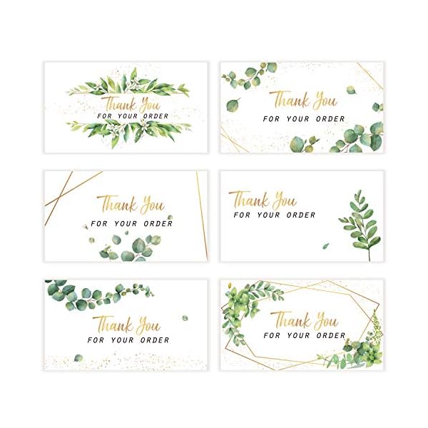 180 Stücke Thank You for Your Order Karte Unterstützen Sie Klein Unternehmen Kunden Thank You Karten Gold Folie und Grün…