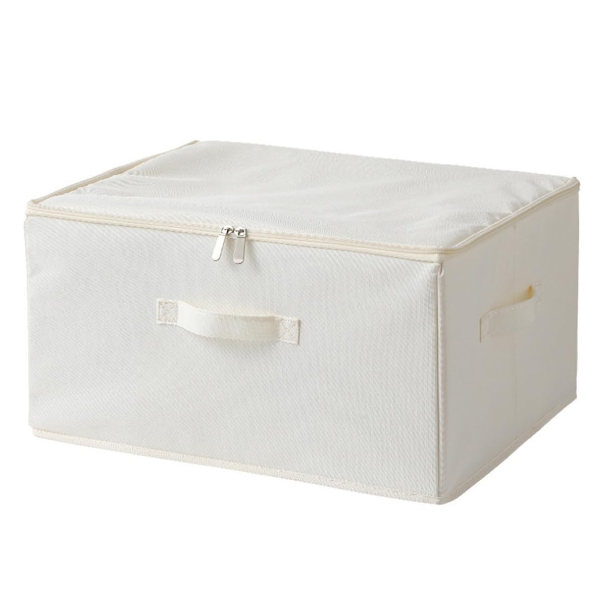 Caja de Almacenamiento Plegable de Tela Oxford Grande 45X35X25 CM Color Natural Contenedor Resistente y Lavable para Ropa Mantas y Organización en Hogar