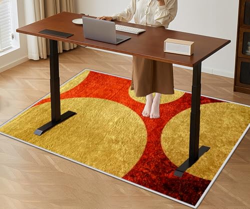 KwuSeug Pelo Corto Tappeto Gaming Pavimento 90 x 150 cm Tappetini per Sedie da Ufficio Antiscivolo Tappeto Rettangolare per Sedia a Rotelle Tappeto Salvapavimento Protezione Parquet e Pavimenti Duri
