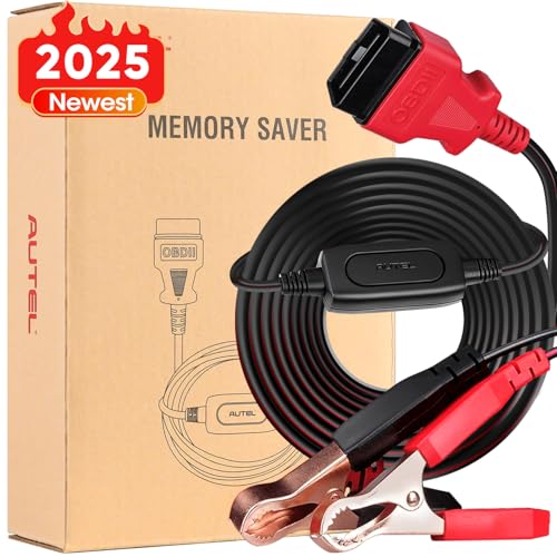 2025 Autel MaxiBAS BTMS OBD2 Car Battery Tester Memory Saver, Preserve Vehicle Data Code Electronic Preset, Maintain Data Surge Protection Attaches to 12 Volt Backup Battery, Provide Power to Vehicle