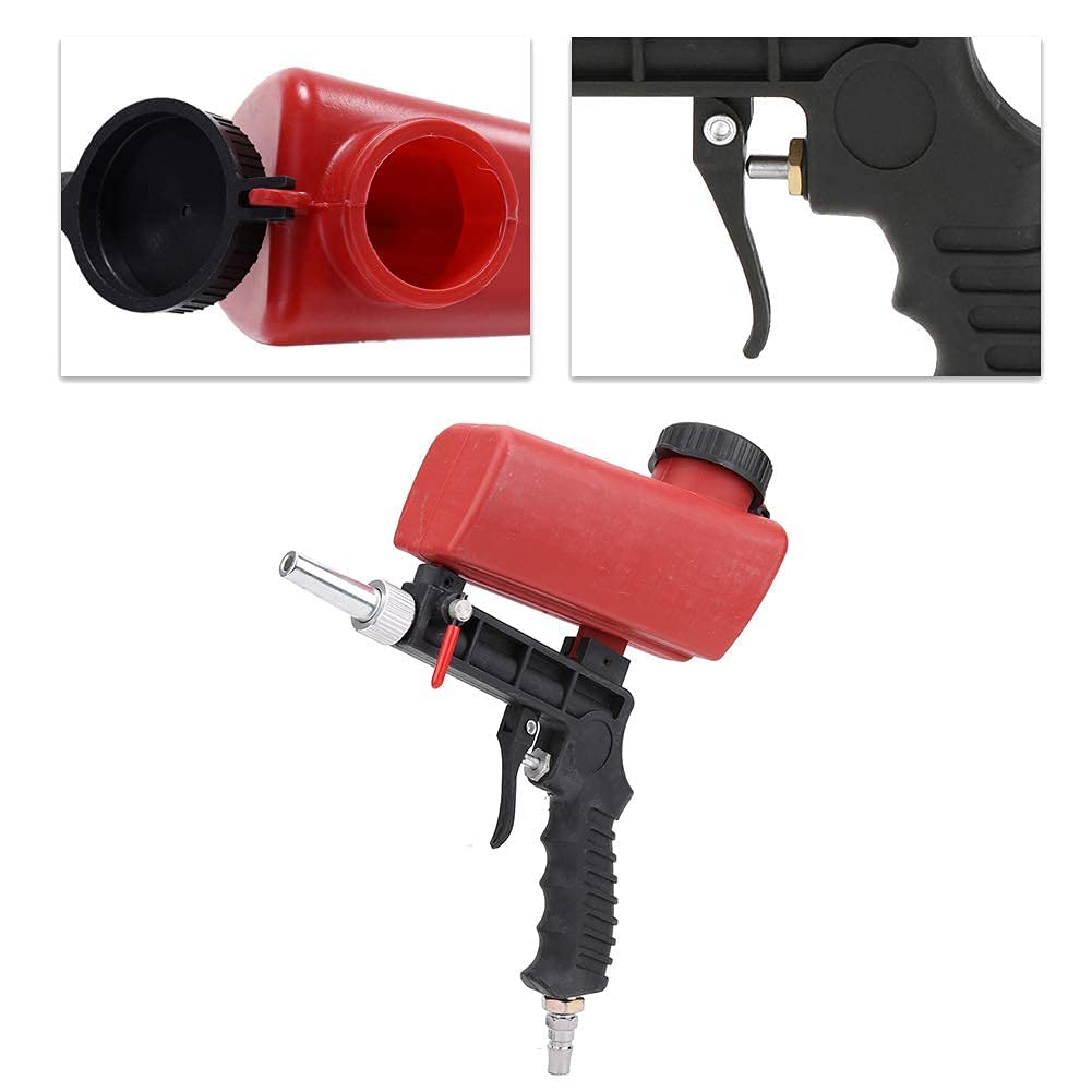 Sableuse Pistolet de Sablage Pneumatique 90PSI Petite Machine de Sablage Portative pour le Polissage Sablage et L'élimination la Rouille du Métal