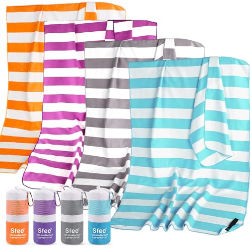 2 in 1 Microfiber Oversized Beach Towel, Quick Dry Towel Travel Towel Camping Towel Super Absorbent Compact Lightweight Sports Gym Towels for Beach,Gym, Hiking, Pool, Backpacking, Bath, Yoga