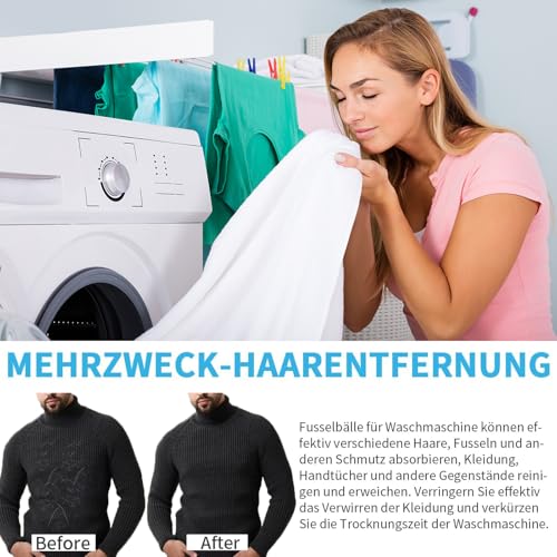 12 Stücke Tierhaarentferner Waschmaschine, Wiederverwendbar Fusselbälle Waschmaschine, Fusselball Für Waschmaschine, Katzenhaarentferner Waschmaschine, Für Die Wäschepflege-Waschmaschinenzubehörr