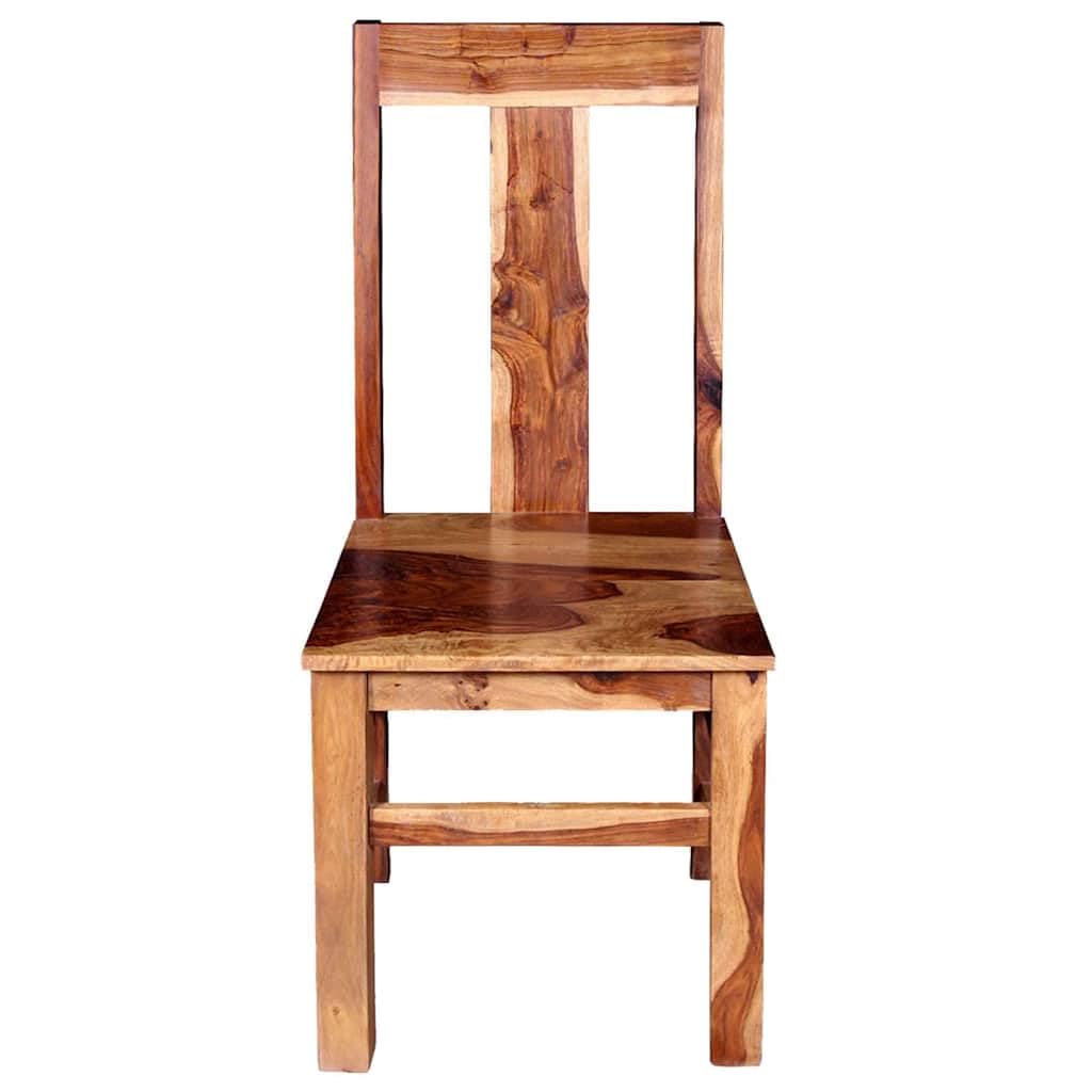 Sillas de comedor 4 piezas de madera maciza, marrón miel, 44 x 54 x 100 cm, estilo rústico, sillas de cocina para comedor, pulidas y lacadas, sillas de comedor duraderas