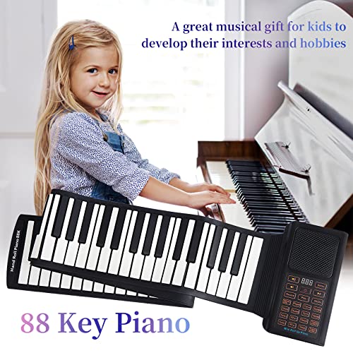 Growdaily RUP-02 88 Key Keyboard Piano Roll Up Piano Electric Digital Piano Kids Hand Roll Piano thumb #6