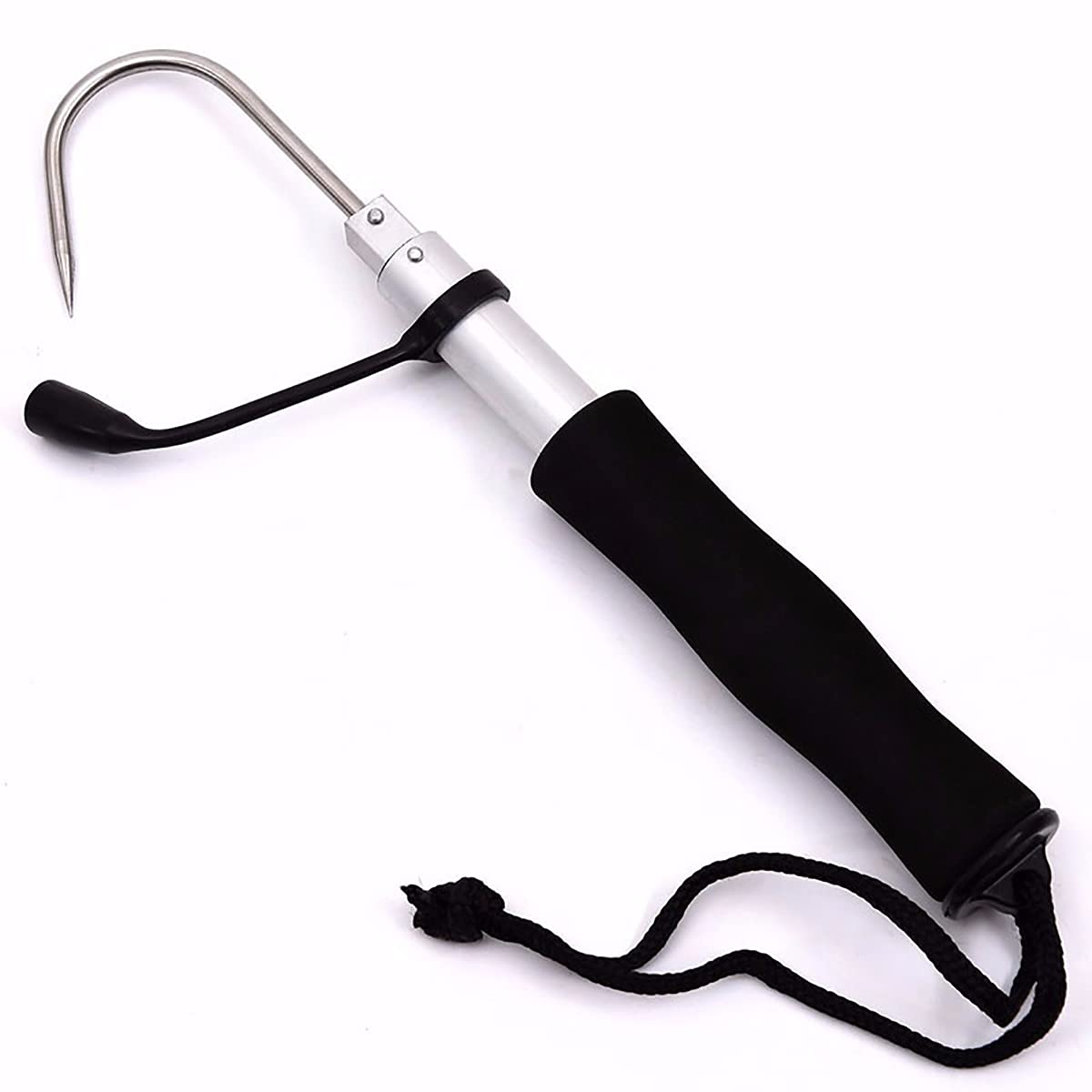 60/90cm Teleskop Versenkbare Fisch Gaff Edelstahl EIS Meer Angeln Edelstahl Eva Speer Haken Anzugehen