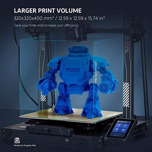 Image of ELEGOO Neptune 3 Plus FDM 3D Printer with Auto Leveling, Removable HD Touch Screen, Dual Gear Metal Extruder, Ultra-Quiet Printing, Ideal for Beginners