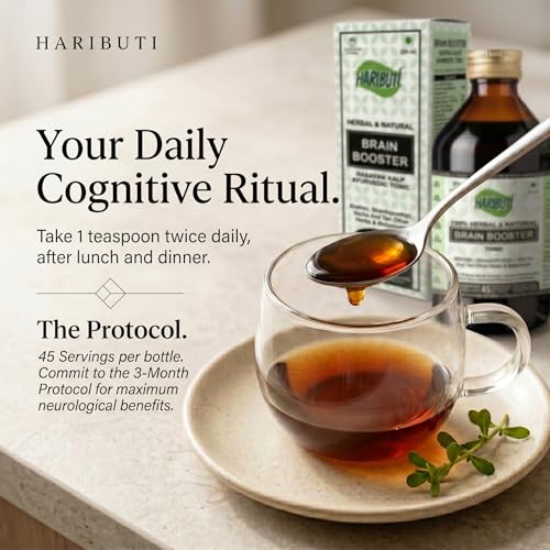 Image of Brain Booster Tonic for Brain & Memory Wellness with Brahmi, Shankhpushpi, Vacha and 10 Other Herbs & Botanicals, 225ml, for Adults & Kids