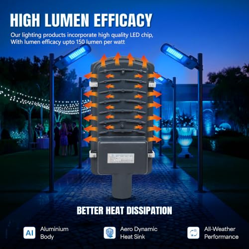 Image of Forus 120W Blue Street Light Outdoor LED IP66 Waterproof Decorative Focus Lamp for Road Garden Events Security Terrace Landscape Pathway Building Festival Stage Party Celebration Lighting - 1 Pc