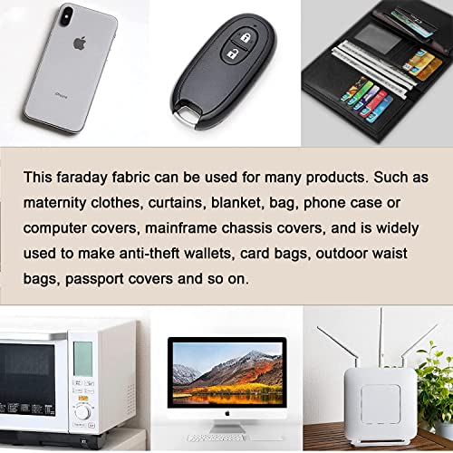 Vejesime Farday Fabric Farday Cage Military Grade Conductive Material For Fabric Protection Em From Cellular Signal thumb #4