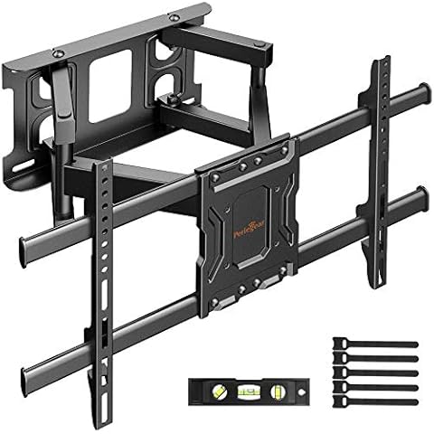 Perlegear TV Wall Bracket Swivels Tilts Extends, Full Motion TV Wall Mount for Most 37-75 Inch Flat&Curved TVs up to 60kg, MAX VESA 600x400mm - PGLF7 Cover