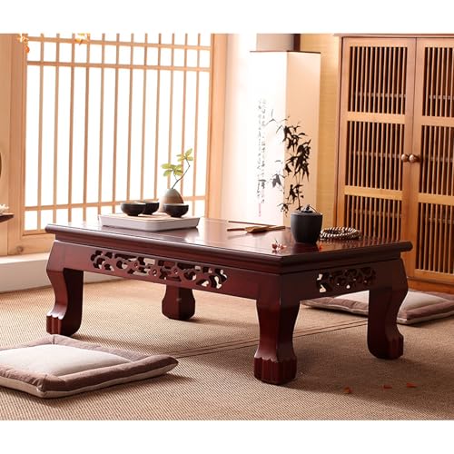 Table basse tatami compacte bois massif orme rouge pour petits espaces - 2