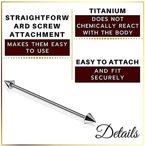 Surgical Steel Spike Upper Ear Industrial Barbell Piercing Ear Studs