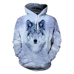 Men Women Fleece Hoodies 3D Novelty Pullovers Novelty Funny Hooded Sweatshirt with Pocket for Winter