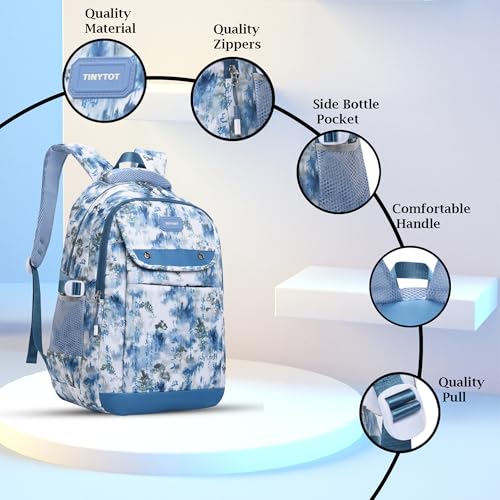 Image of Tinytot 30 Litre Waterproof School Backpack Bags for Women - Large 19 Inch Laptop Bag for Boys &Girls 12+ Years, College Bag for Girls and Boys, Men, Women - Ideal for Office, Travel, School, College
