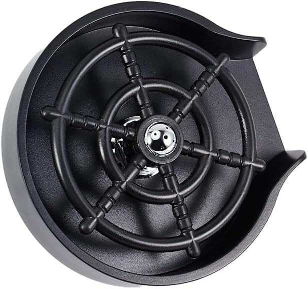 Bar Counter Cup Washer for Kitchen Sink. High-pressure Spray, Automatic Faucet Coffee Pitcher Wash Cup Kitchen Tool (Black), Medium