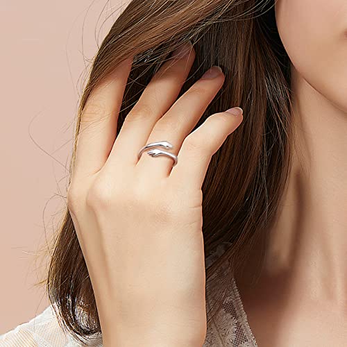 BEILIN 925 Sterling Silver Hug Rings for Women, Adjustable Ring Jewelry Valentine Mothers Day Birthday Gift for Daughters Sister Mom Wife Grandma Friends2