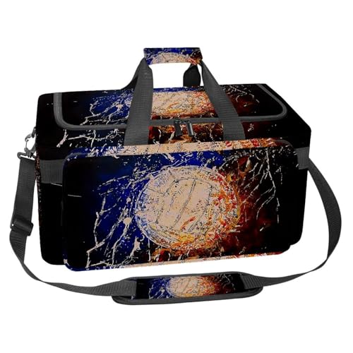 Grand sac de sport 30L avec organiseur de voyage motif pastèque multicolore
