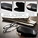 MyEyeglassCase Glasses Case Hard Shell for Small - Medium Frames - Eyeglass Clam Shell Hard Case for Men & Women - Travel Eyewear Holder with Cleaning Fabric Cloth - Protective Storage (AS196 Black)