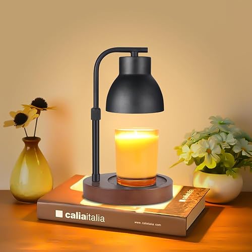 Vista 2 de Dimmable Candle Warmer Lamp Adjustable Height Electric Wax Melt Warmer for Jar Scented Candles Suitable for Home Office Decor Birthday Gifts for A