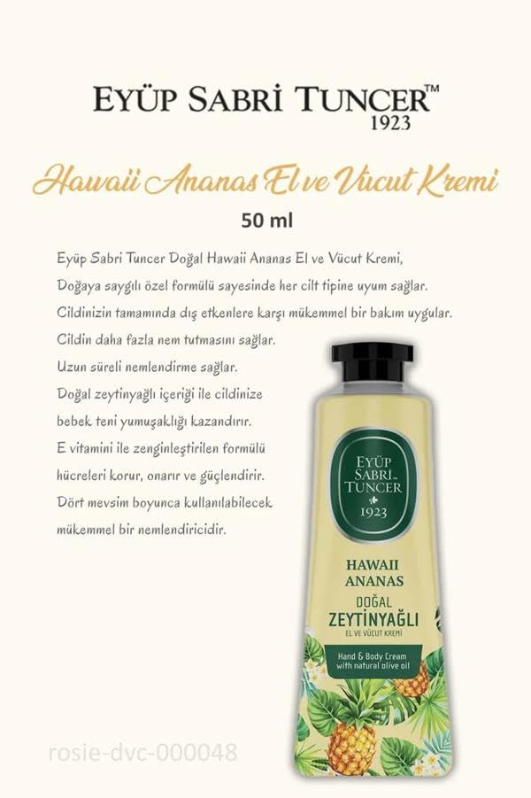 6'lı El Kremi The Adventure, Summer Dream, Pure Love, Silky Touch, Love Kisses, Hawaii Ananas 50 ml ve Rosie