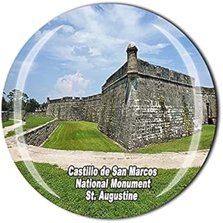 St. Augustine Ameryka 3D Castillo de San Marcos National Monument Lodówka Magnes Pamiątka Szkło kryształowe Magnes Podróżna pamiątka Kolekcja Prezent Dekoracja domu kuchni