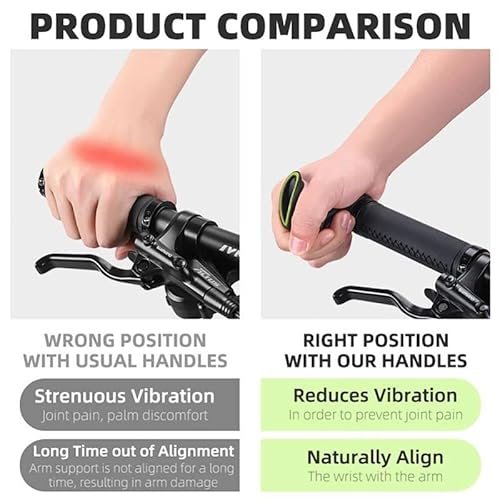 Ergonomic Design Bike Handles, 2023 New Mountain Bike Bicycle Handlebar Grips, Soft Bicycle Handlebar Grips With Non-Slip Rubber For, Universal For Most Bicycles (1 Pcs) #TOP1