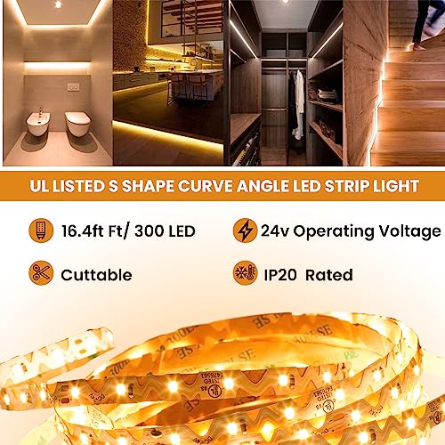 Tira LED 24V S Forma Blanco Cálido 2700K para interior miniatura 5