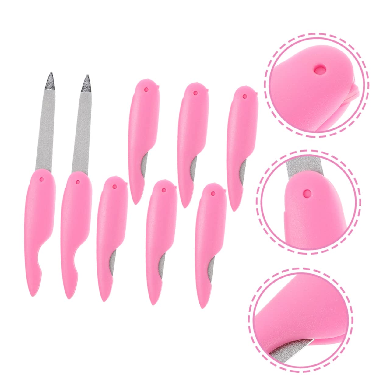 Healvian Lima per Unghie Pieghevole 8 Pezzi Doppia Faccia Strumento Pedicure e Manicure Lime per Unghie Professionali Compatta e Pratica