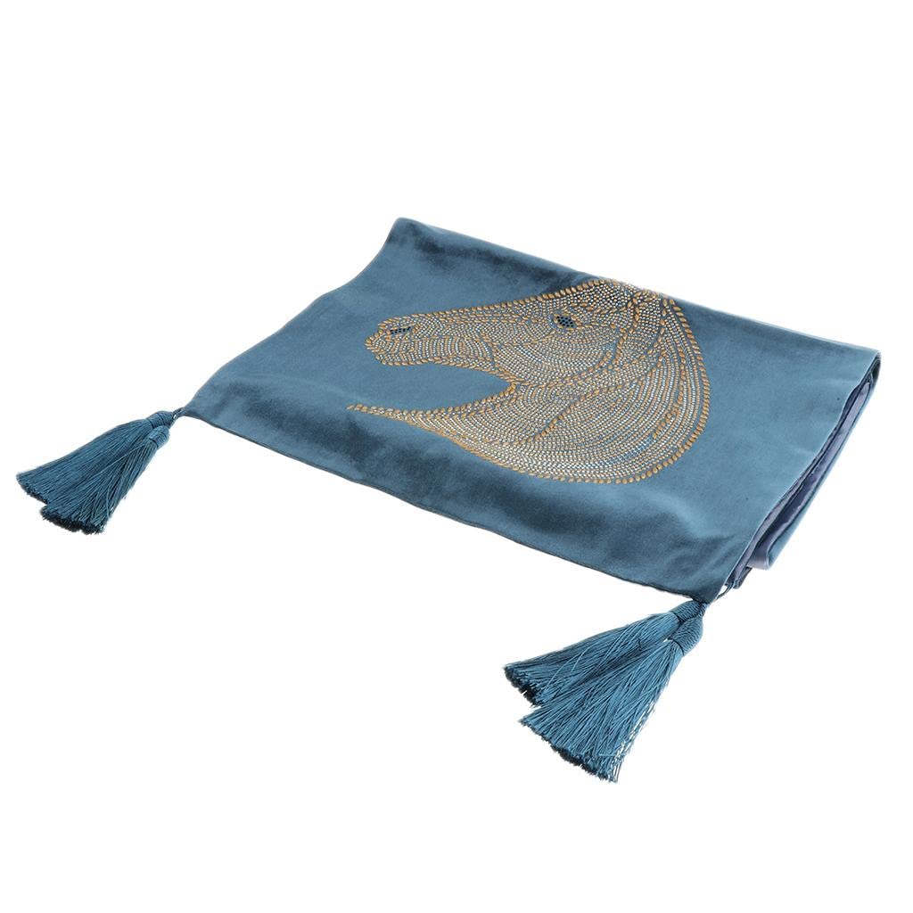 Bed Runner Decorative Bed Pad Protector Scarf Light Blue 180x50cm|Other Bedding|Home & Garden-image-43