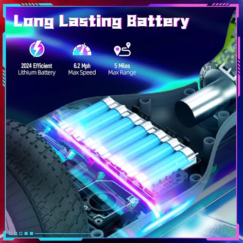 Image of SISIGAD Scooter, 6.5 inch Flash Wheels & Corlorful LED Lights, All for Girls Boys Kids Ages 6+