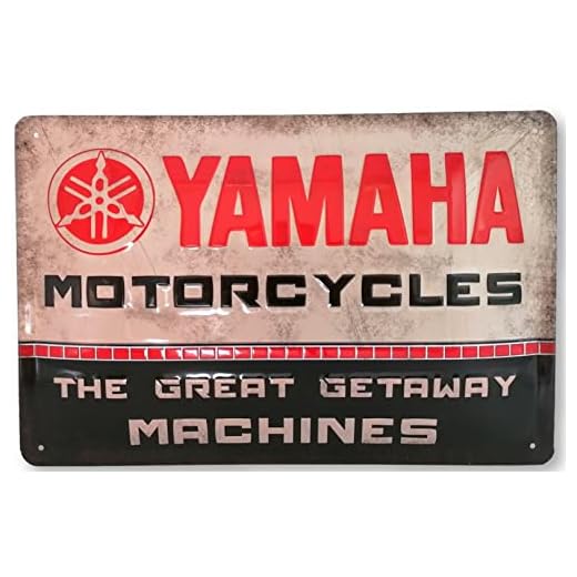 Mehr Relief-Schilder hier... Cartel de chapa retro para los amantes de Yamaha, 30 x 20 cm, multicolor