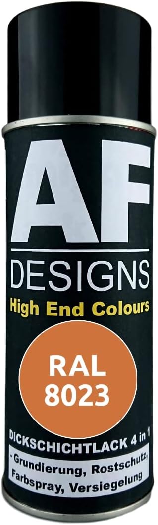 Alex Flittner Designs Rust Protection Paint 4-in-1 RAL 8023 Orange Brown Metal Protective Paint Spray Rust Protection Paint Spray Can