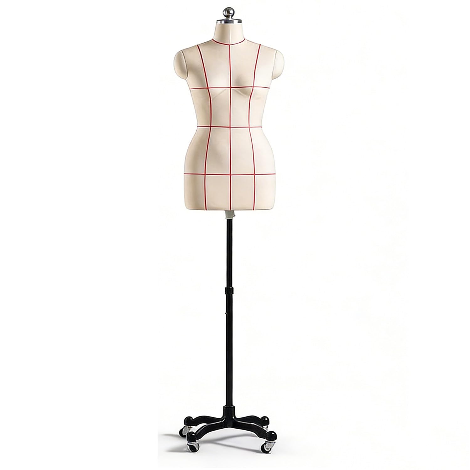 Manichino Sarto,Mezza Scala,Busto Femminile per Cucito,Struttura della Gamba Divisa Busti Sartoriali con Supporto Regolabile in Altezza per L'esposizione Abbigliamento Altezza 86yards